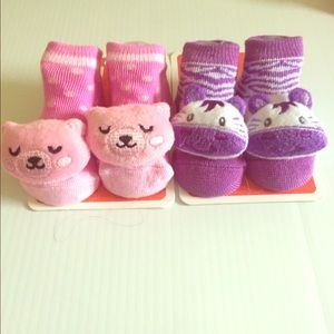 3D Baby 2 Pack Socks NWT